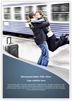 Train Station Romantic Farewell Editable Template