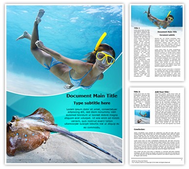 Underwater Diving Editable Word Template