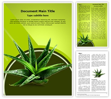 Aloe Vera Herbal Medicine Editable Word Template