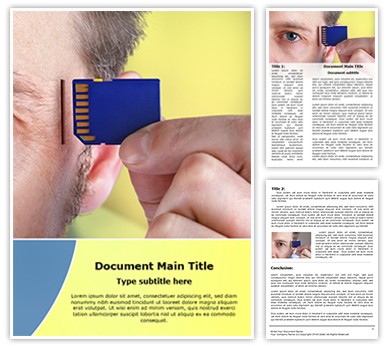 Alzheimers Computer Chip Editable Word Template