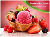 Ice Cream Berry Editable PowerPoint Template