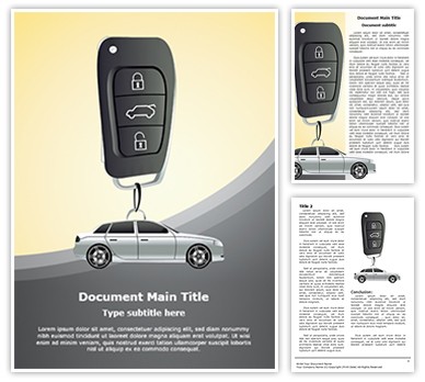 Center Lock Car Security Editable Word Template