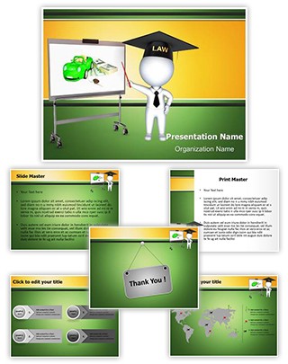 3D Insurance Lawyer Editable PowerPoint Template