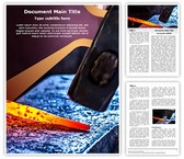 Metalwork Anvil Blacksmith Editable PowerPoint Template