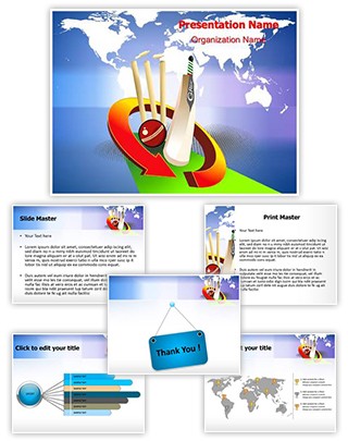 World Cricket Editable PowerPoint Template