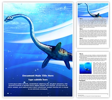 Plesiosaur Editable Word Template