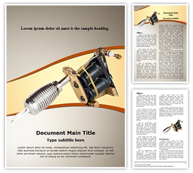 Tattoo Machine Editable Word Template