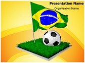 Brazil Football Worldcup Editable PowerPoint Template