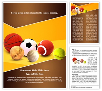 Ball Games Editable Word Template