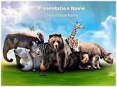 Wild Animals Editable PowerPoint Template