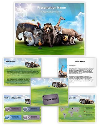 Wild Animals Editable PowerPoint Template