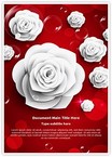 Paper White Rose Editable Template