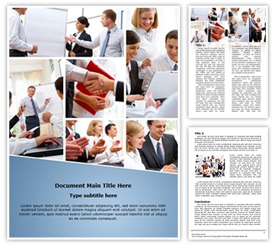 Businesspeople Teamwork Editable Word Template