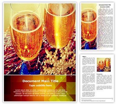 Celebration Champagne Toast Editable Word Template