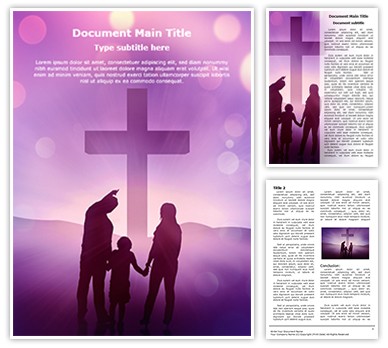 Christianity Christian Family Editable Word Template