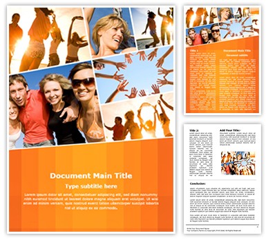 Collage Leisure Activities Editable Word Template