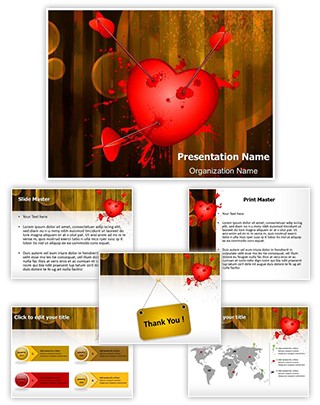 Love Broken Heart Editable PowerPoint Template
