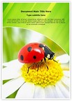 Ladybug Flower Editable Template