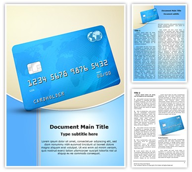 Credit Debit Card Editable Word Template
