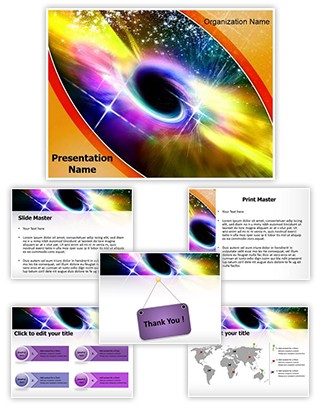 Universe Black Hole Editable PowerPoint Template