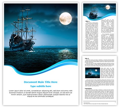 Pirate Ship Editable Word Template