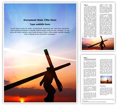 Jesus Christ Crucifixion Editable Word Template