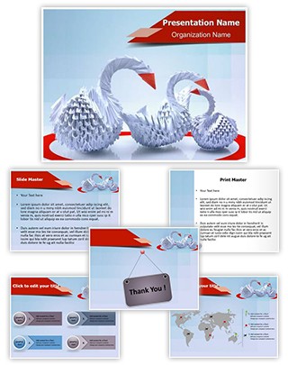 Paper Origami Editable PowerPoint Template