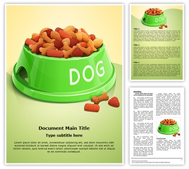 Pet Dog Food Editable Word Template
