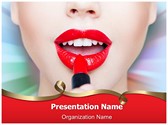 Red Lipstick Editable PowerPoint Template