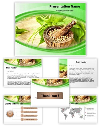 Mortar And Pestle Editable PowerPoint Template