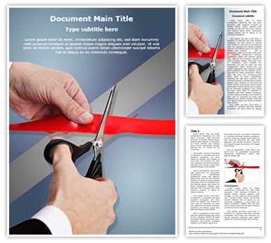 Ribbon Cutting Inauguration Editable Word Template