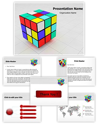 Rubiks Cube Editable PowerPoint Template