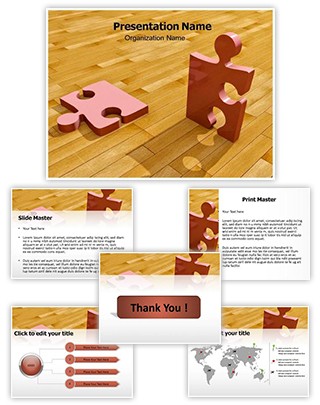 Rotating Puzzle Editable PowerPoint Template