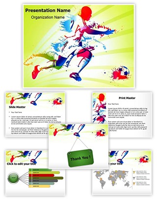 Sports Training Soccer Player Editable PowerPoint Template