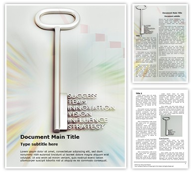 Key to success Editable Word Template