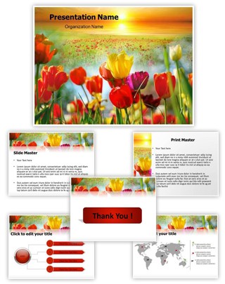 Nature Flowers Editable PowerPoint Template