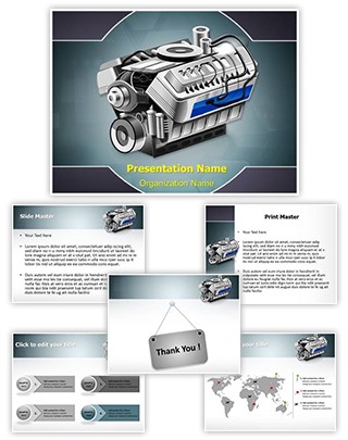 Automobile Engine Editable PowerPoint Template