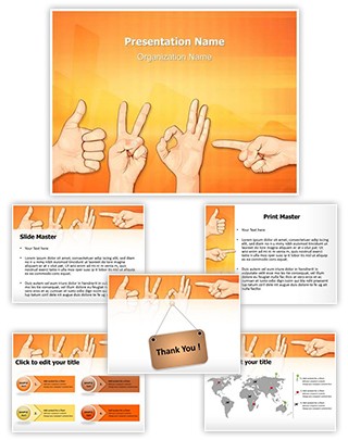 Multitouch Gestures Editable PowerPoint Template