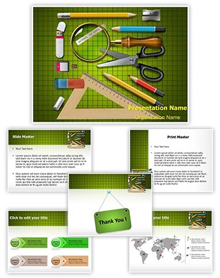 School Supplies Editable PowerPoint Template