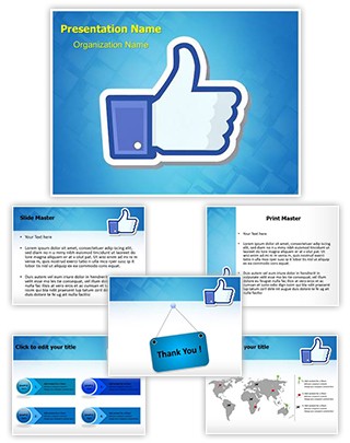 Social Media Like Symbol Editable PowerPoint Template