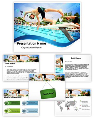 Swimming Competition Editable PowerPoint Template