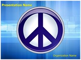 Symbol Peace And Love Editable PowerPoint Template