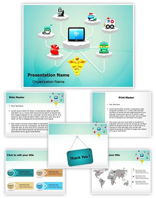 Healthcare Medicine Cloud Computing Editable PowerPoint Template