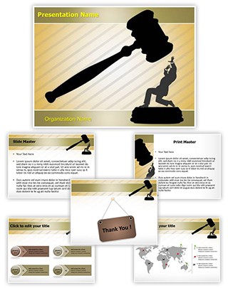 Crime Punishment Editable PowerPoint Template
