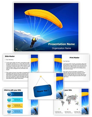 Paragliding Editable PowerPoint Template