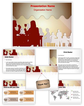 Drinking Dining Restaurant Editable PowerPoint Template