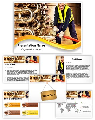 Pipeline Craftsman Editable PowerPoint Template