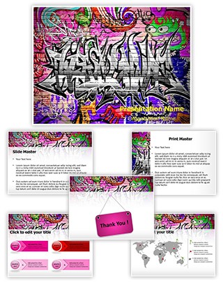 Graffiti Urban Art Editable PowerPoint Template