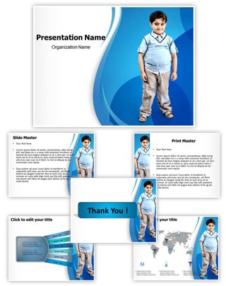 Obesity In Children Editable PowerPoint Template