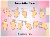 Hand Multitouch Gestures Editable PowerPoint Template